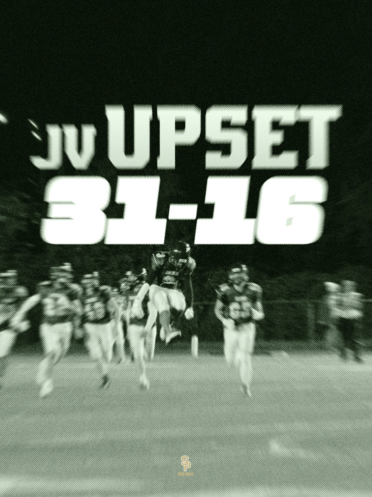 Junior varsity final score social media graphic.