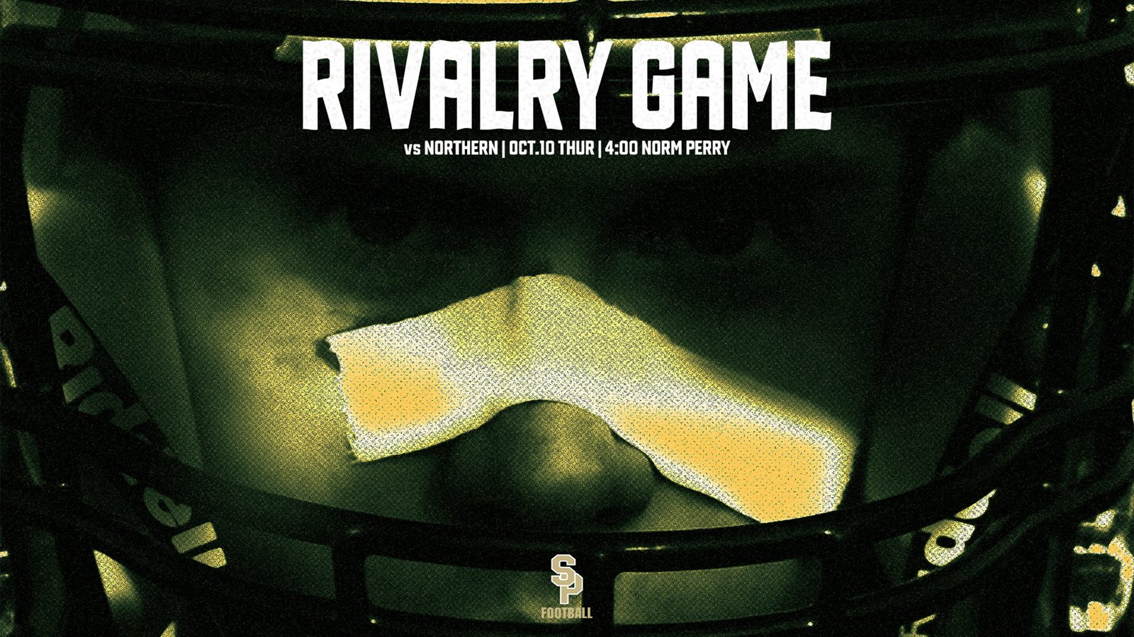 Rivalry Game football announcement graphic.